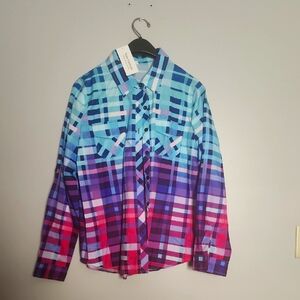 Stylish Multicolor Plaid Women's Shirt